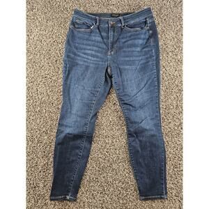 Judy Blue Womens Sz 16W Skinny Fit Blue Jeans Dark Wash